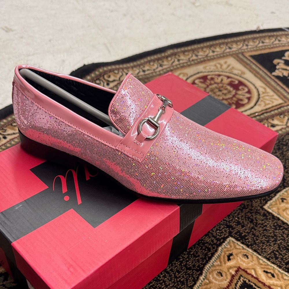 Amalfi Pink Glitter Loafers